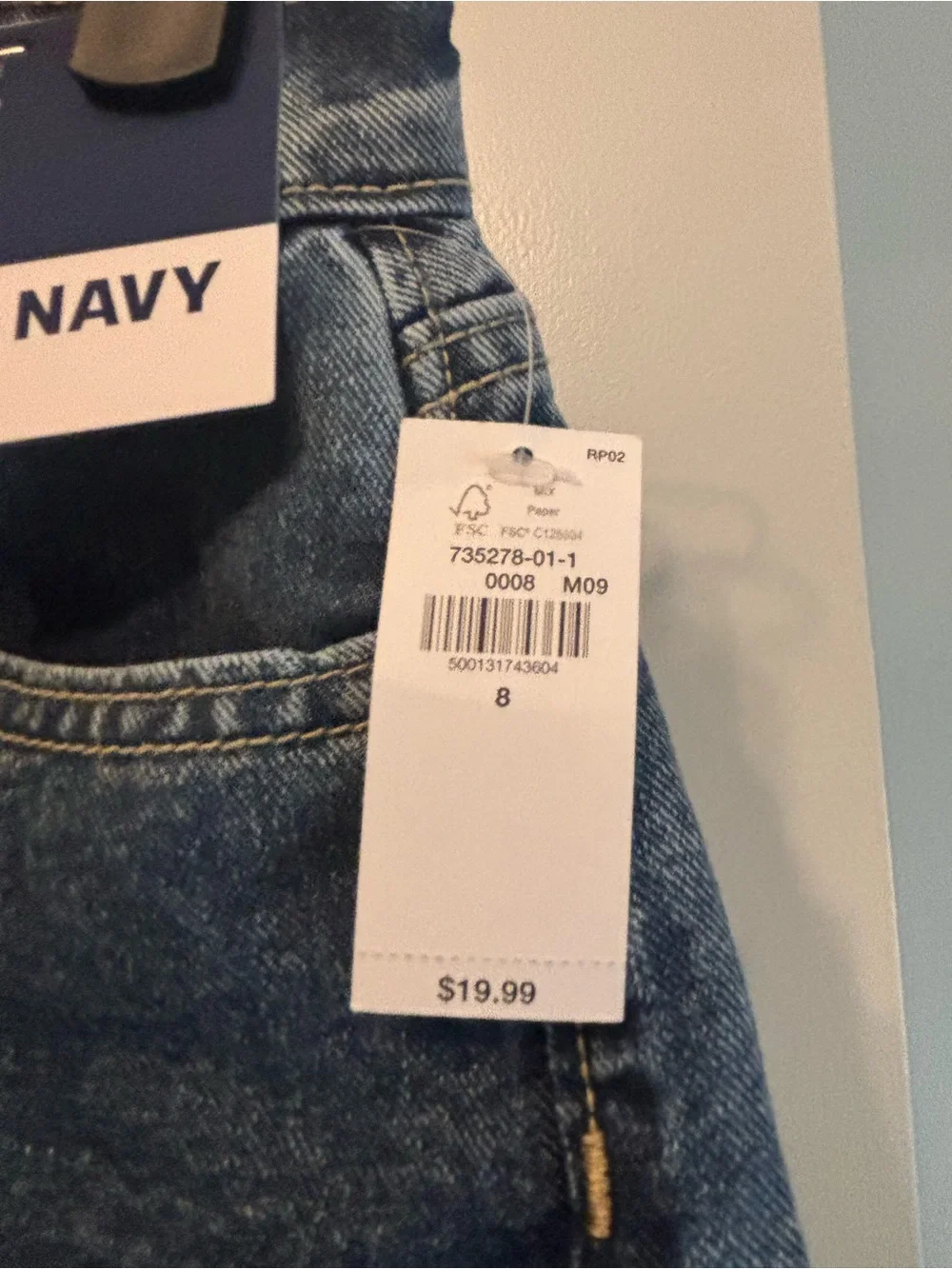 Old navy girls  Blue Denim Jeans - Size 8
